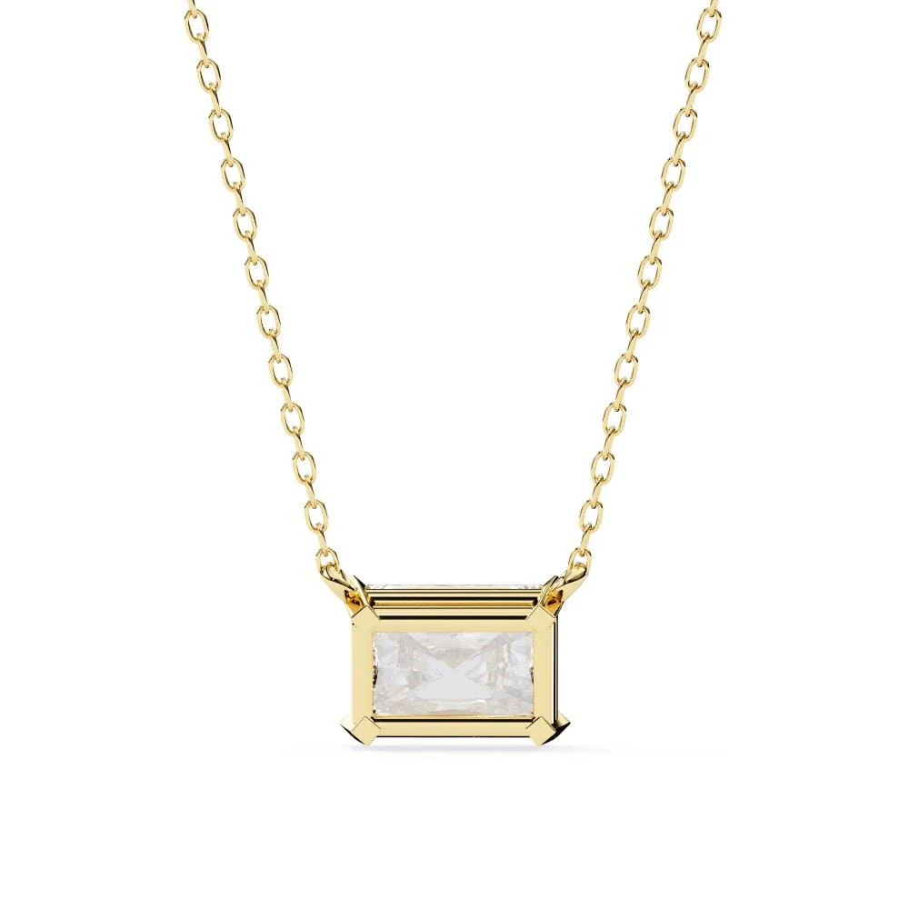 Radiant Solitaire Pendant with Chain - Image 8