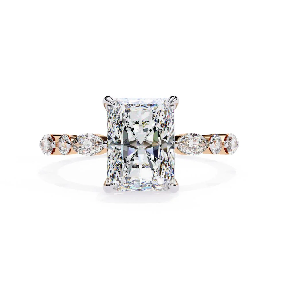 Radiant Solitaire with Full Eternity Engagement Ring - Image 2