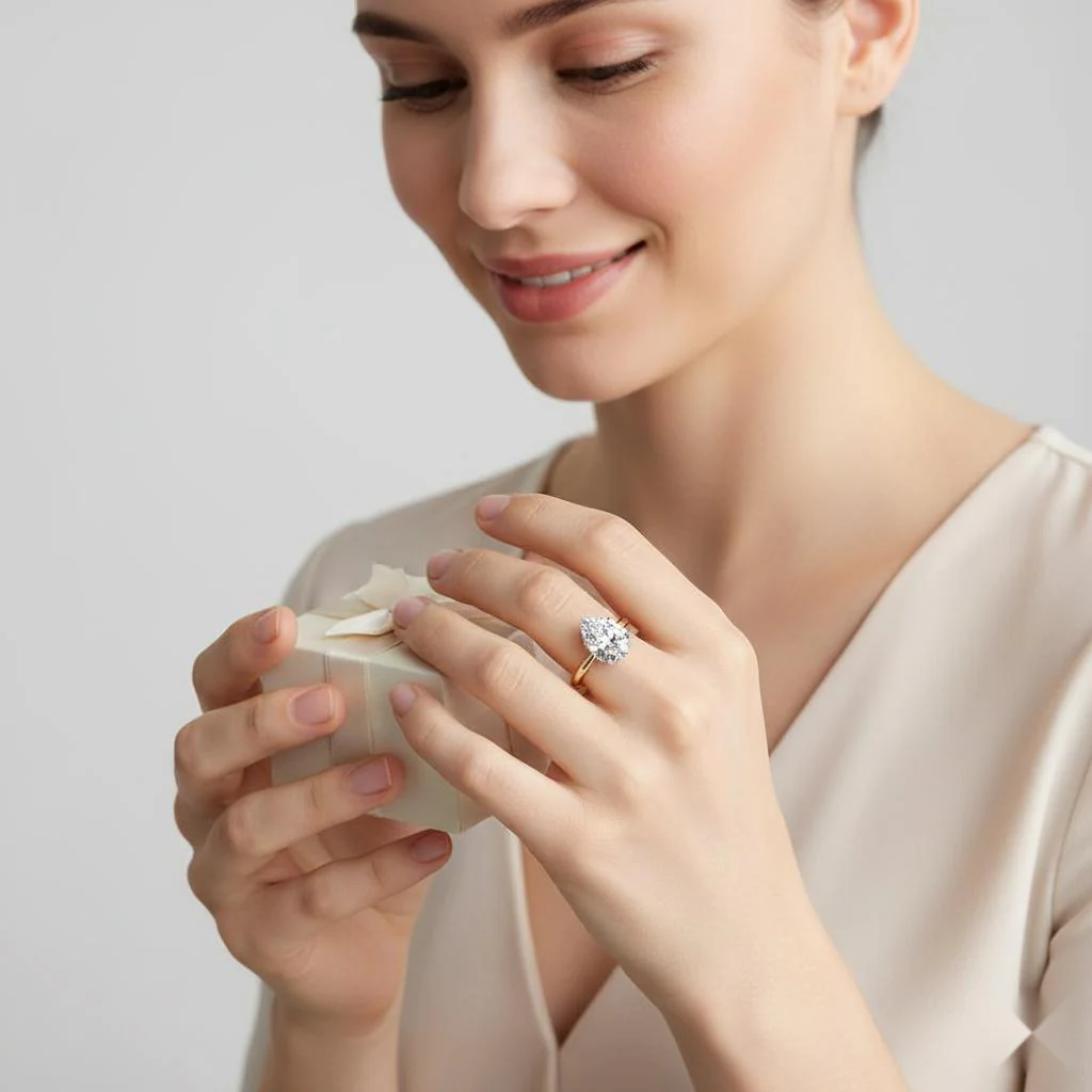 Raindrop Diamond Ring - Image 4