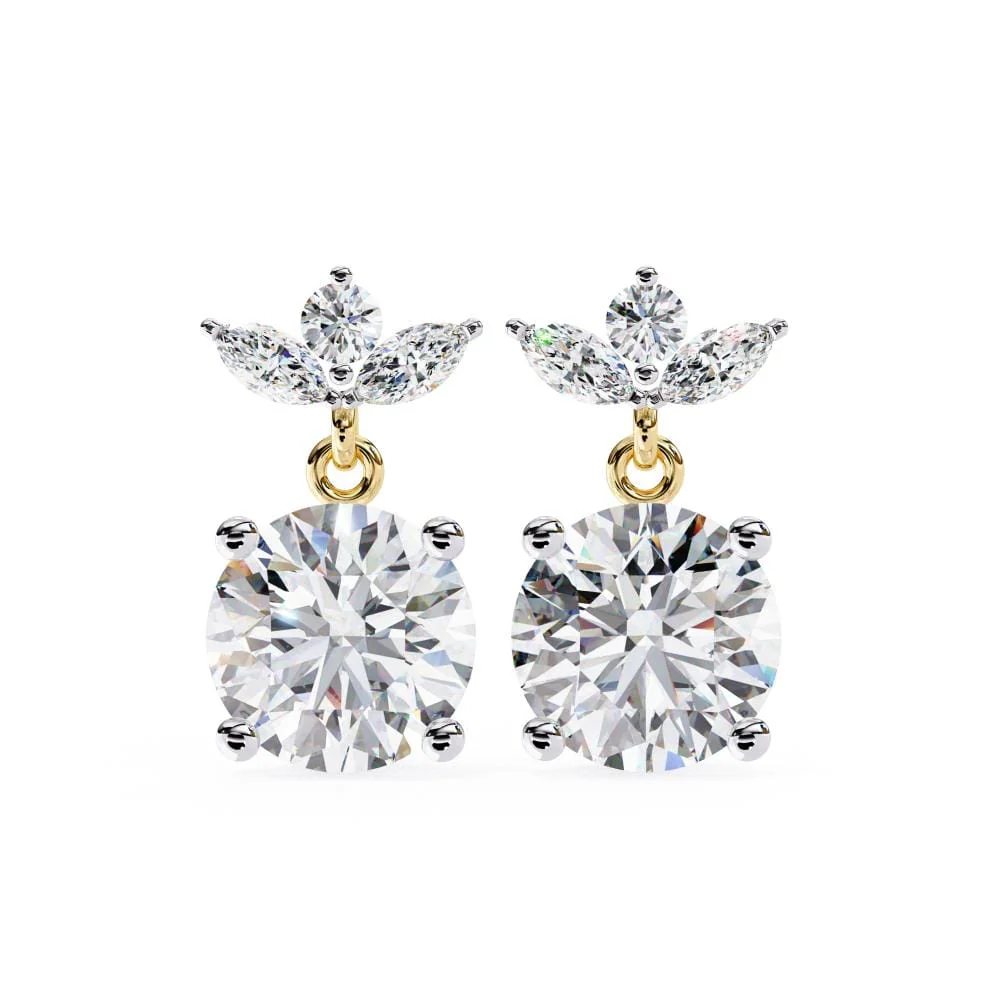 Round and Marquise Dangle & Drop Earrings - Image 5