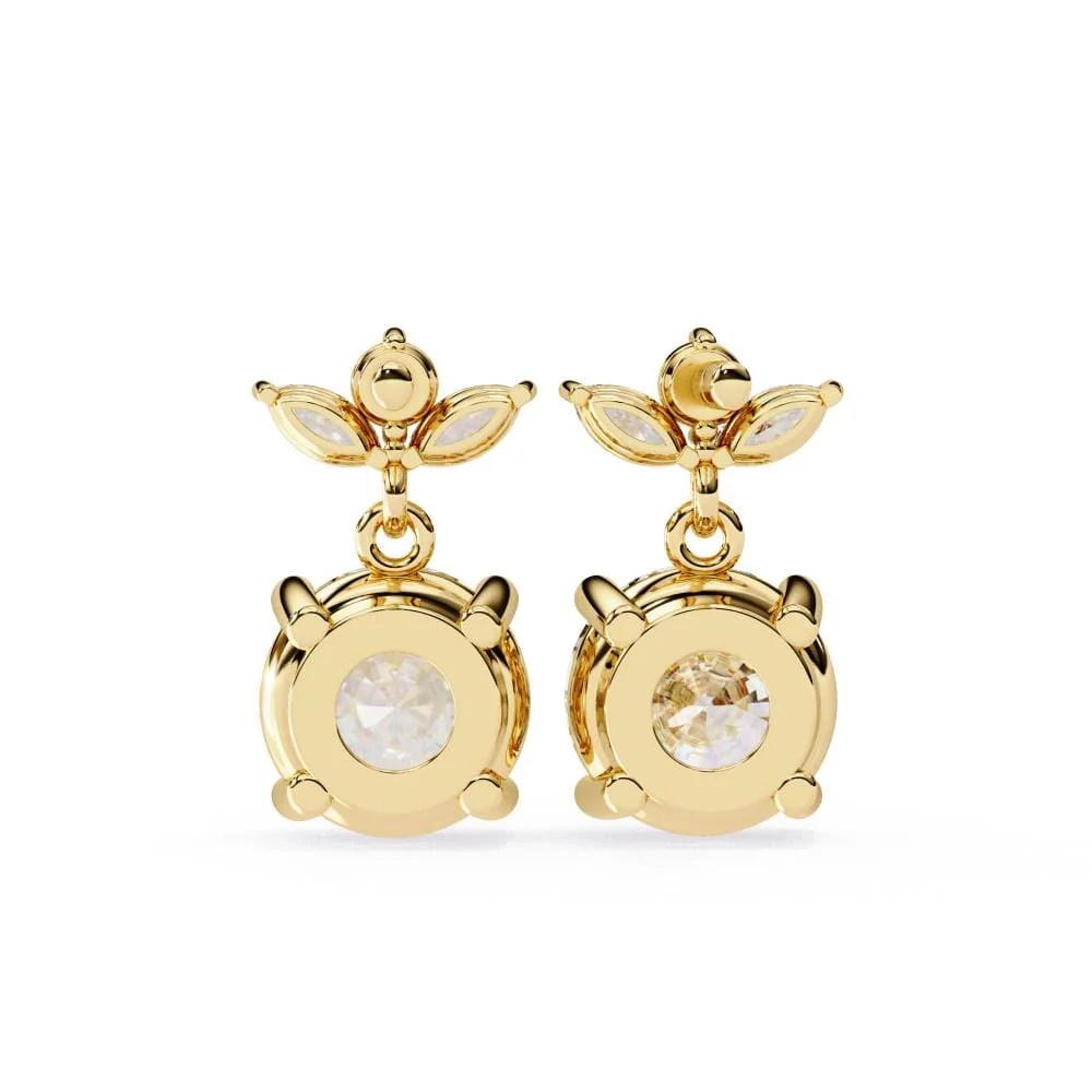 Round and Marquise Dangle & Drop Earrings - Image 7