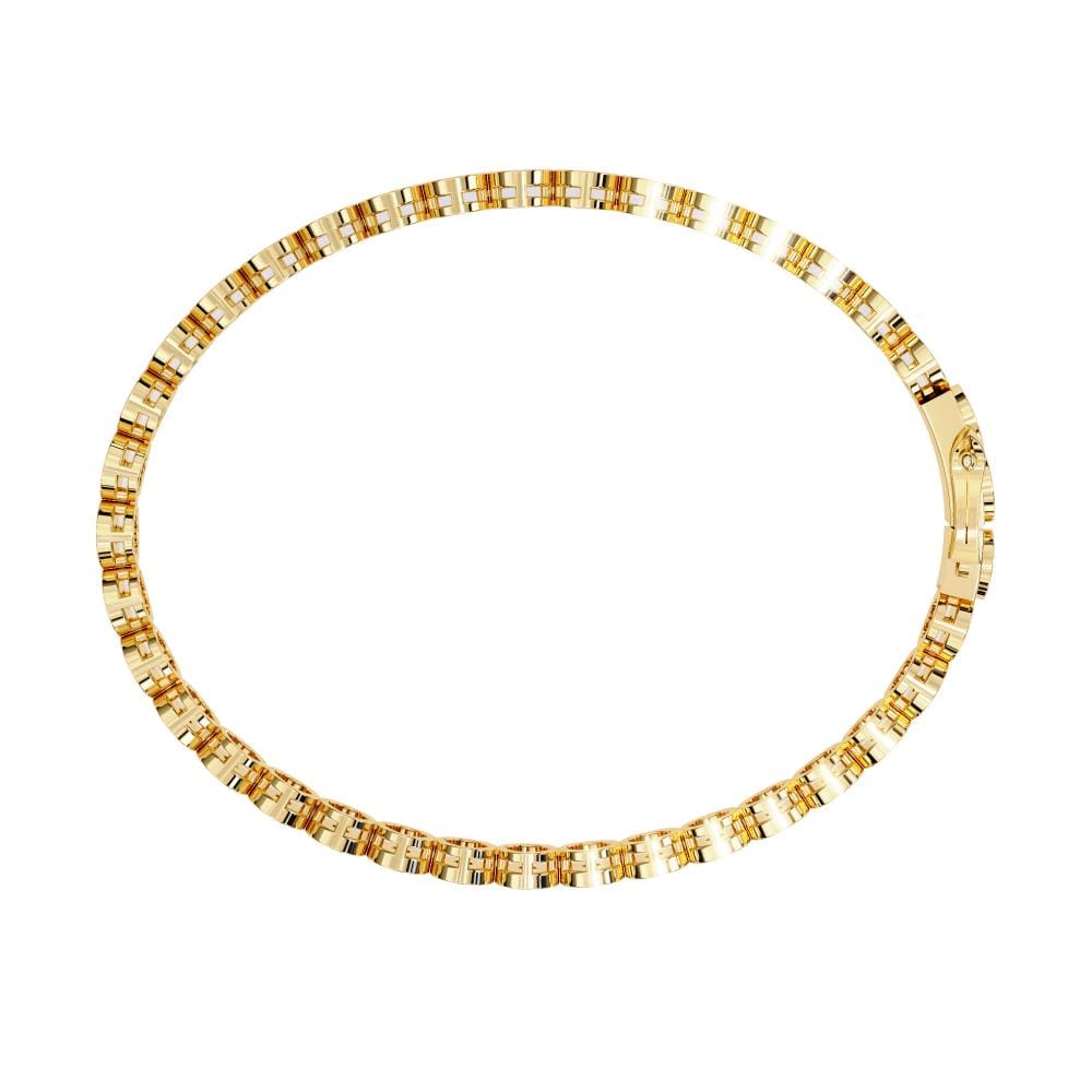 Round Bezel Set Tennis Moissanite Bracelet - Image 5