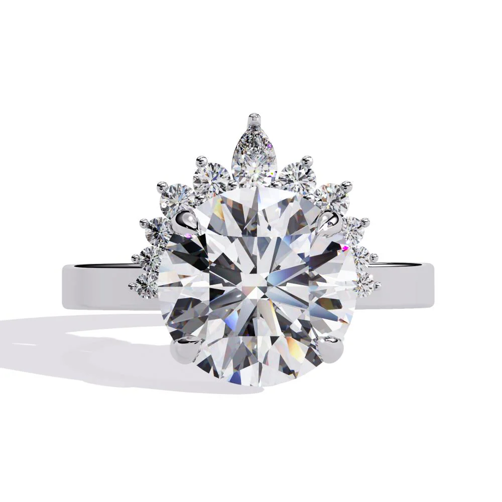 Round Cluster Engagement Ring - Image 3