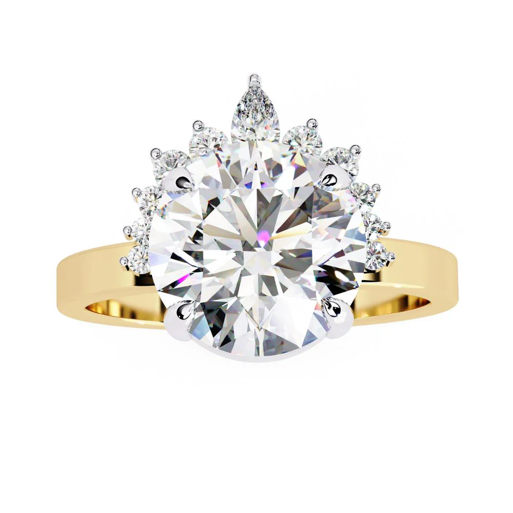 Round Cluster Engagement Ring - Image 5