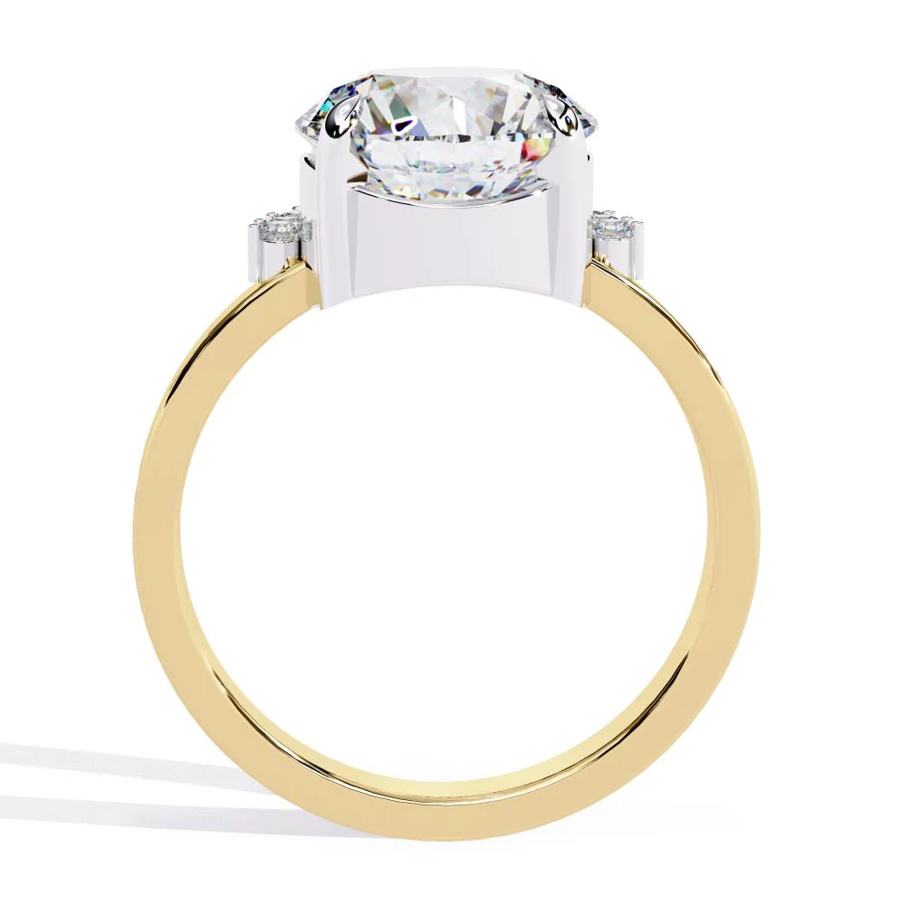 Round Cluster Engagement Ring - Image 6