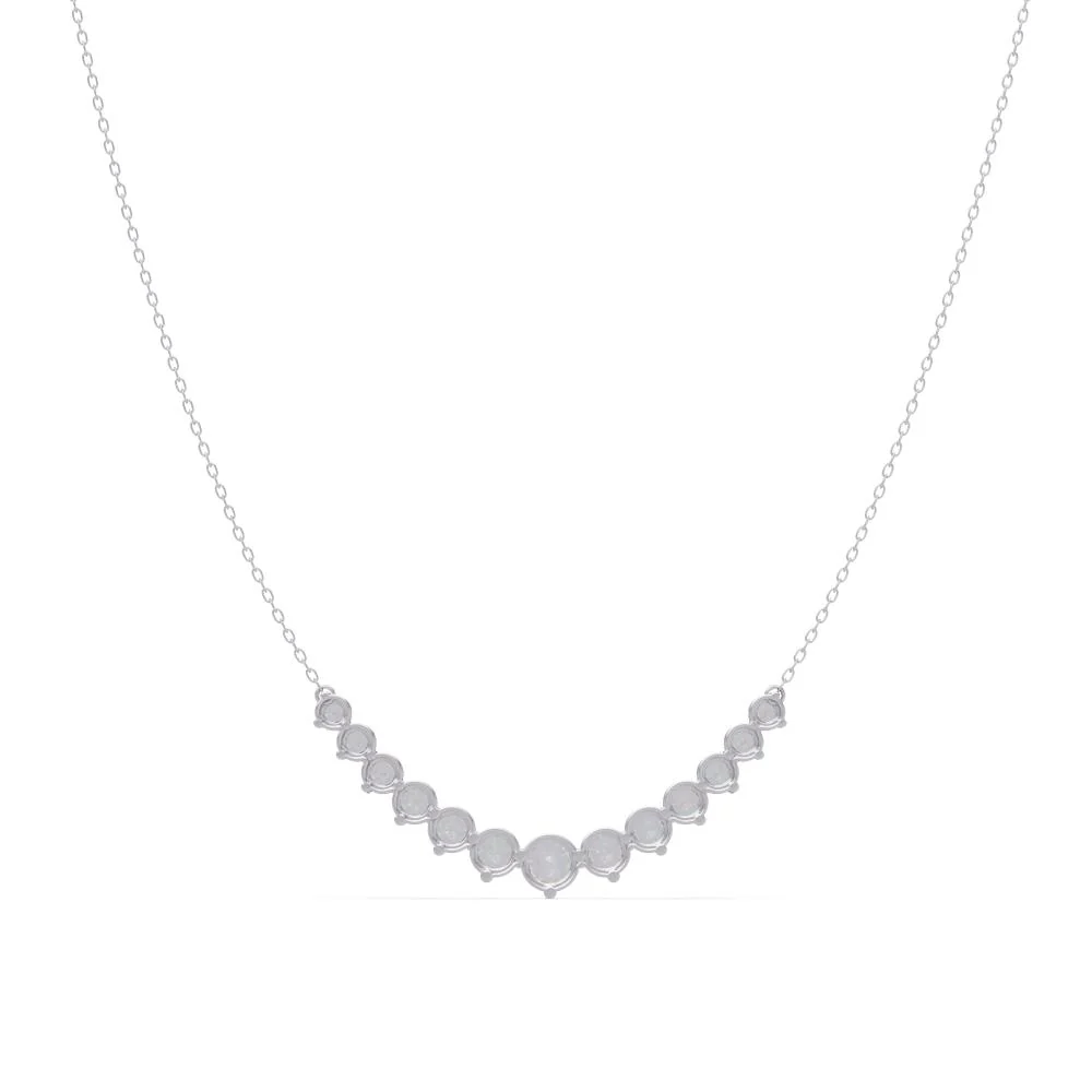 Round Cross Curved Chain Necklace - Image 8