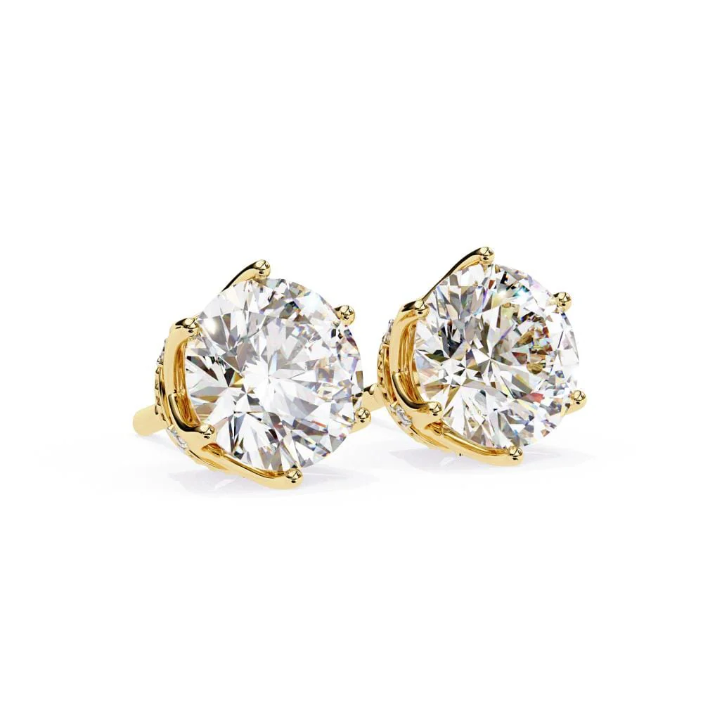 Round Crown Style Stud Earrings - Image 6