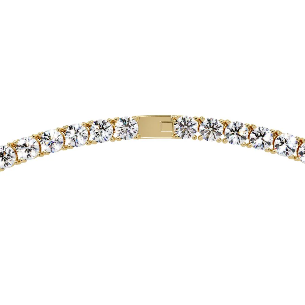 Round Moissanite Diamond Tennis Necklace - Image 6