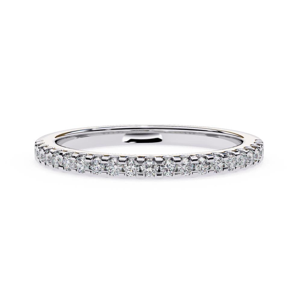 Round Half Eternity Pave Wedding Band - Image 3