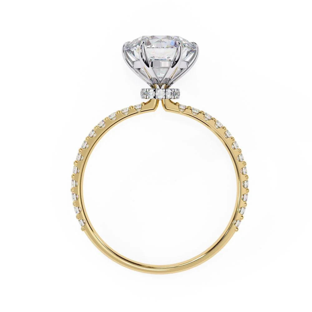 Round Mystic Secret Halo Engagement Ring - Image 6