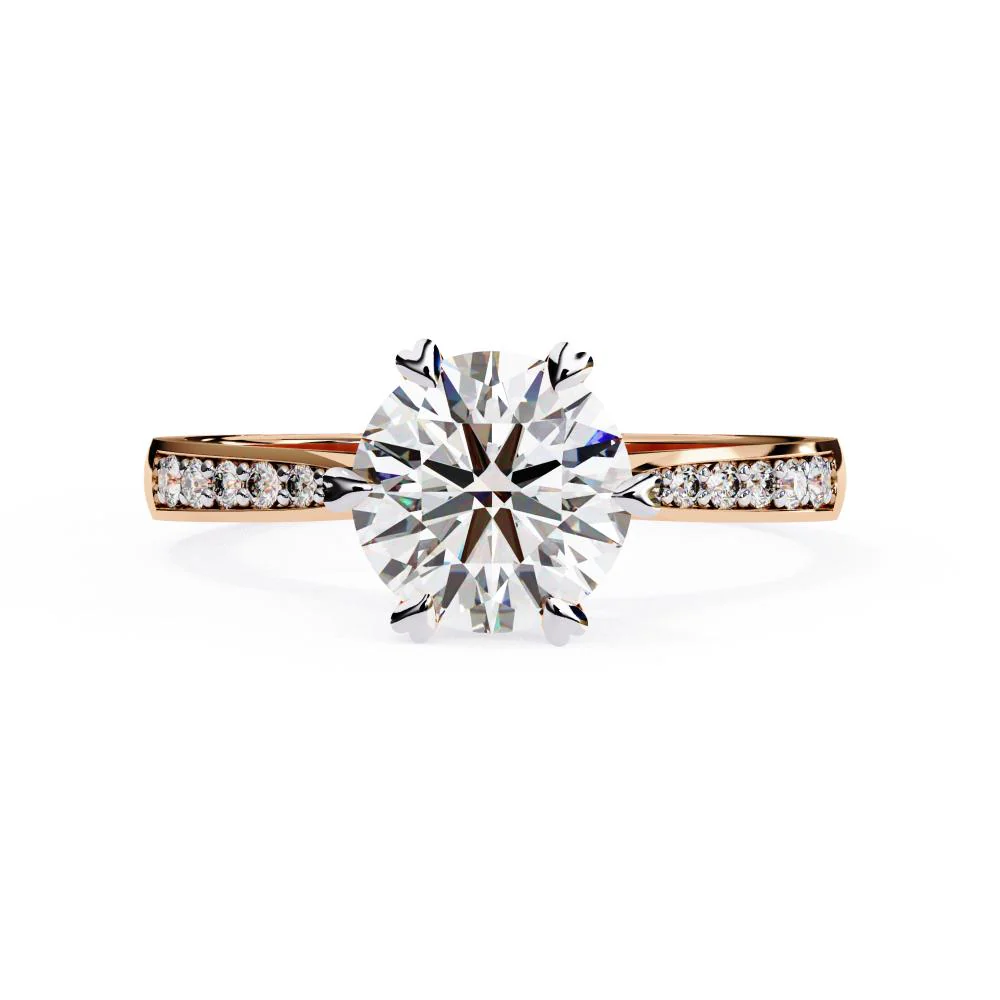 Round Prime Cathedral Engagement Ring - Image 2