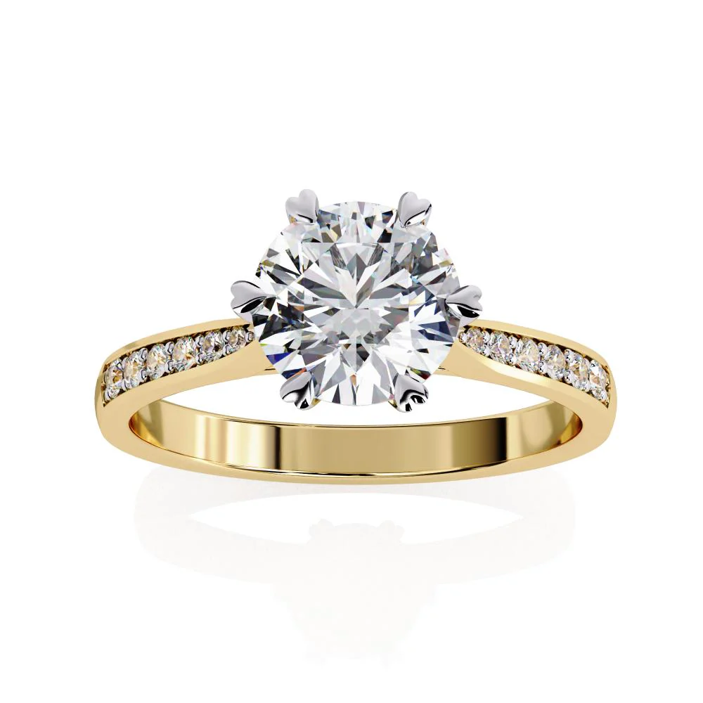Round Prime Cathedral Engagement Ring - Image 5