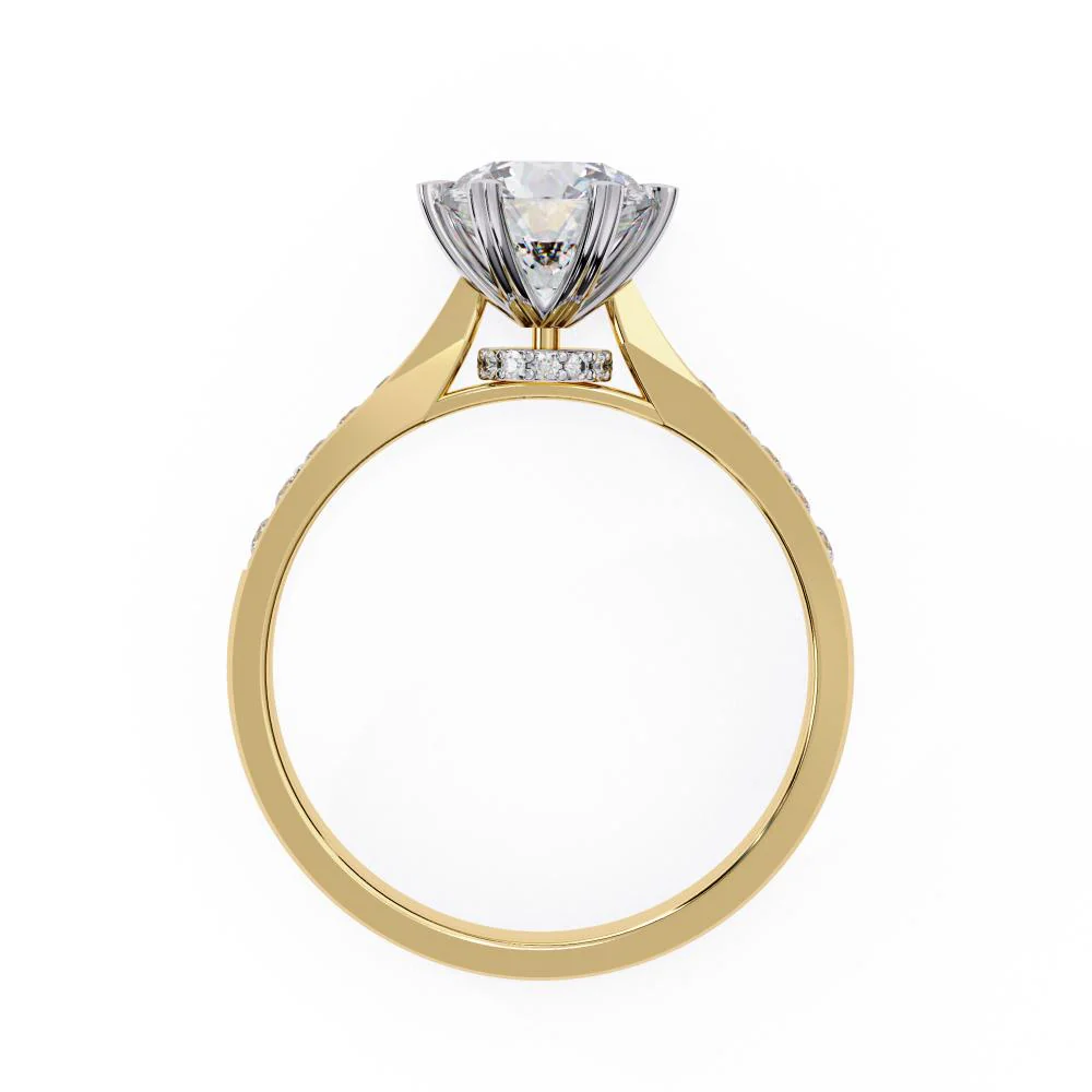Round Prime Cathedral Engagement Ring - Image 6