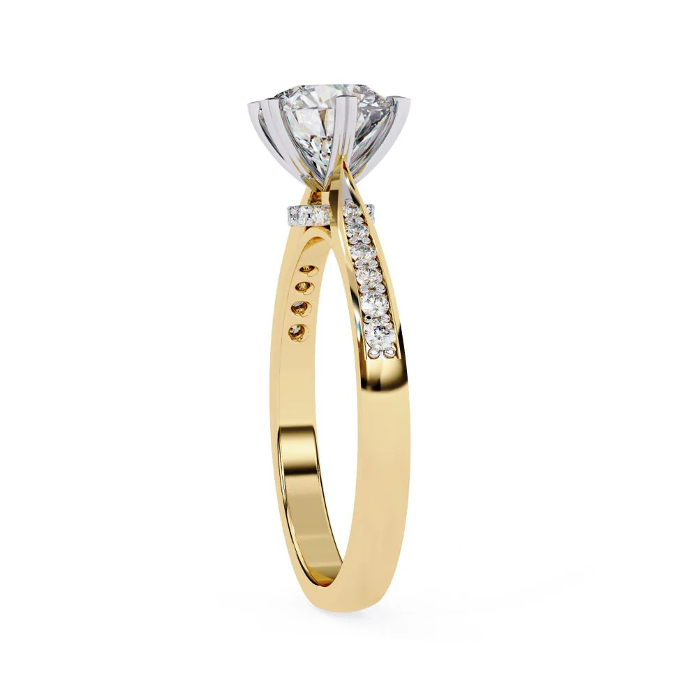 Round Prime Cathedral Engagement Ring - Image 7