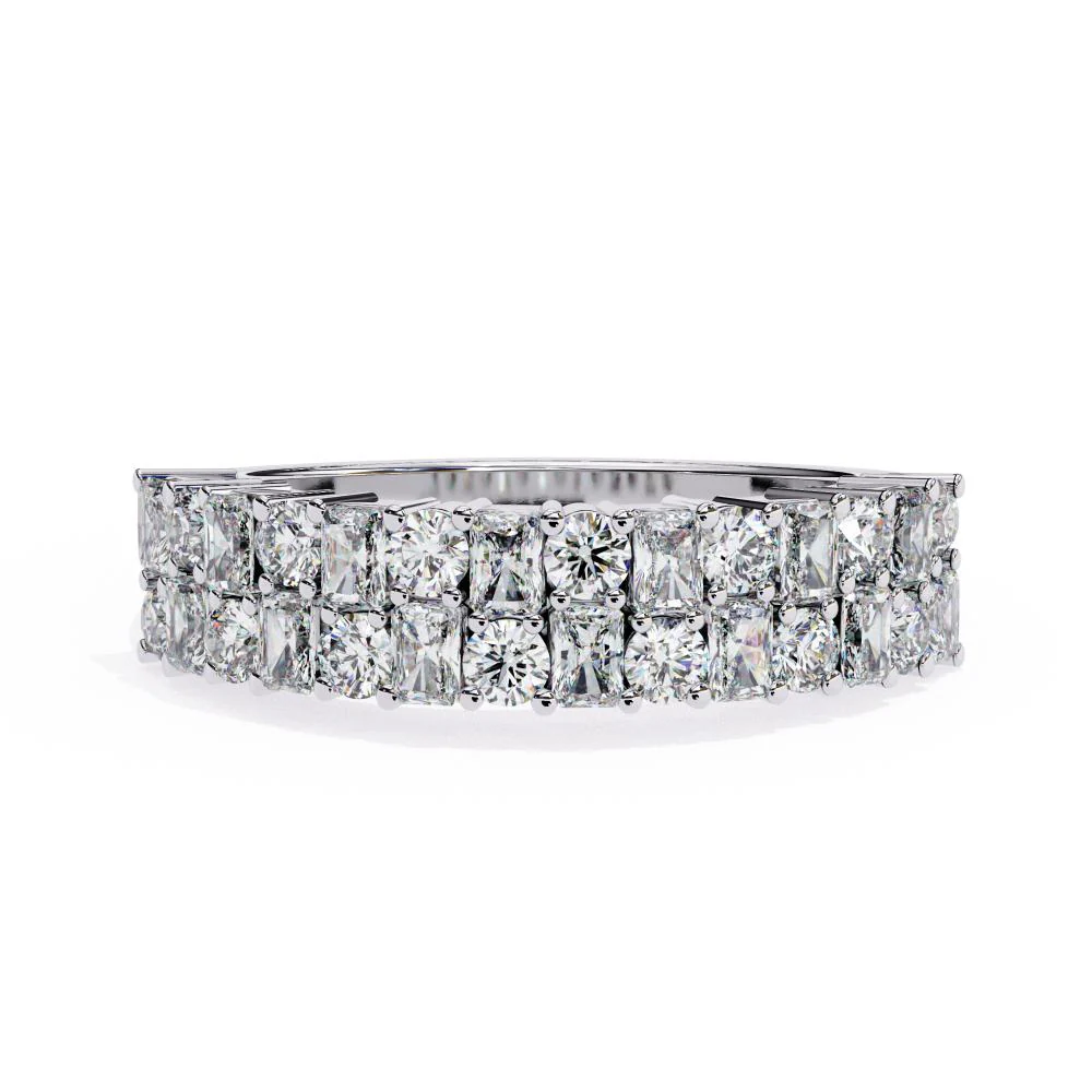 Round & Radiant Half Eternity Wedding Band - Image 3