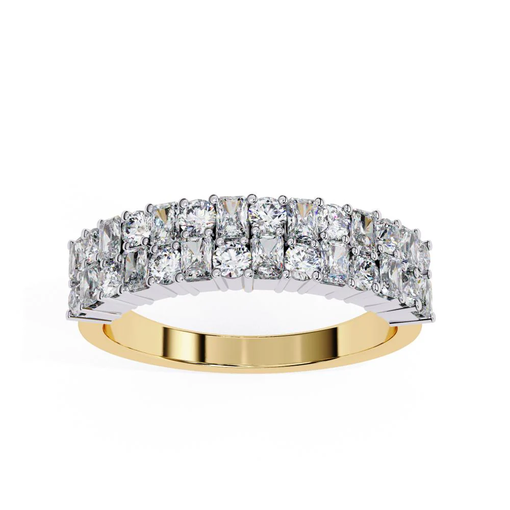Round & Radiant Half Eternity Wedding Band - Image 5