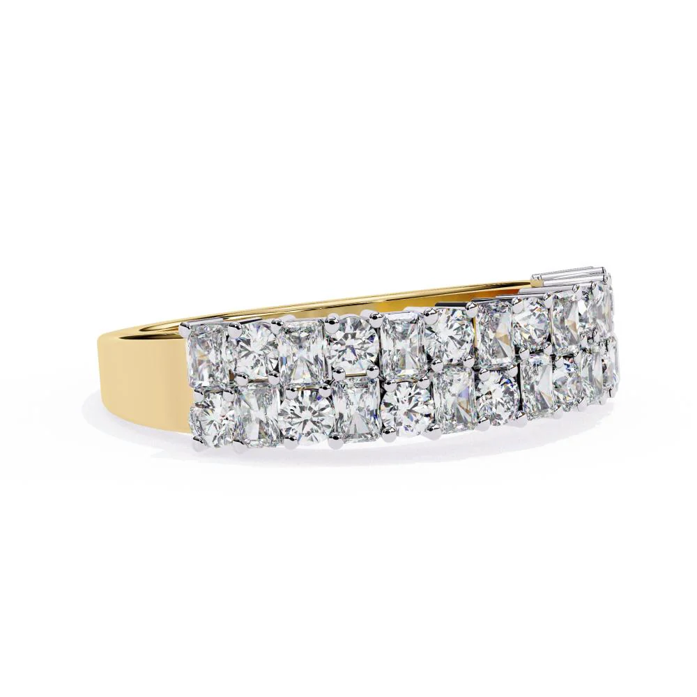 Round & Radiant Half Eternity Wedding Band - Image 6