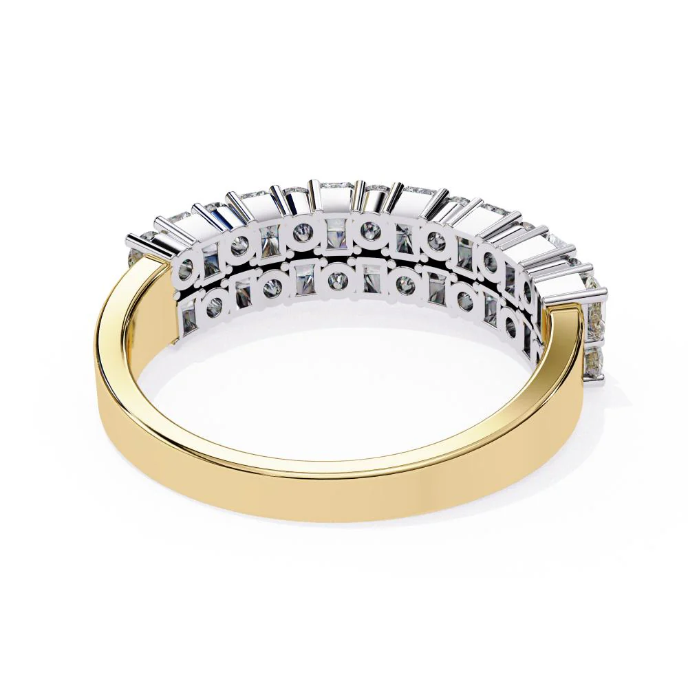 Round & Radiant Half Eternity Wedding Band - Image 7