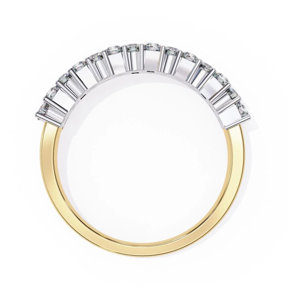 Round & Radiant Half Eternity Wedding Band - Image 8