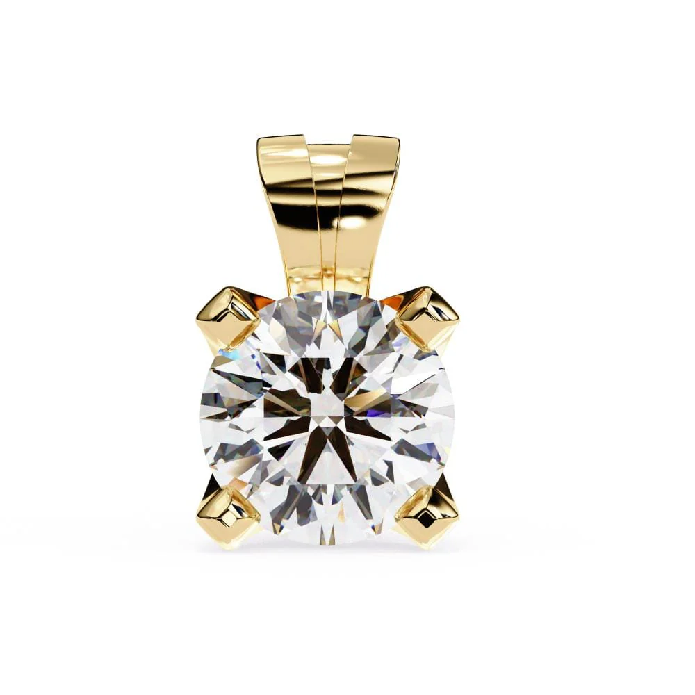 Round Solitaire Pendant With Chain - Image 5