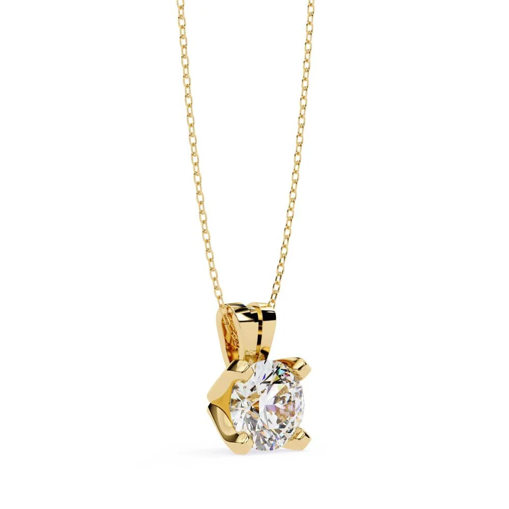 Round Solitaire Pendant With Chain - Image 6