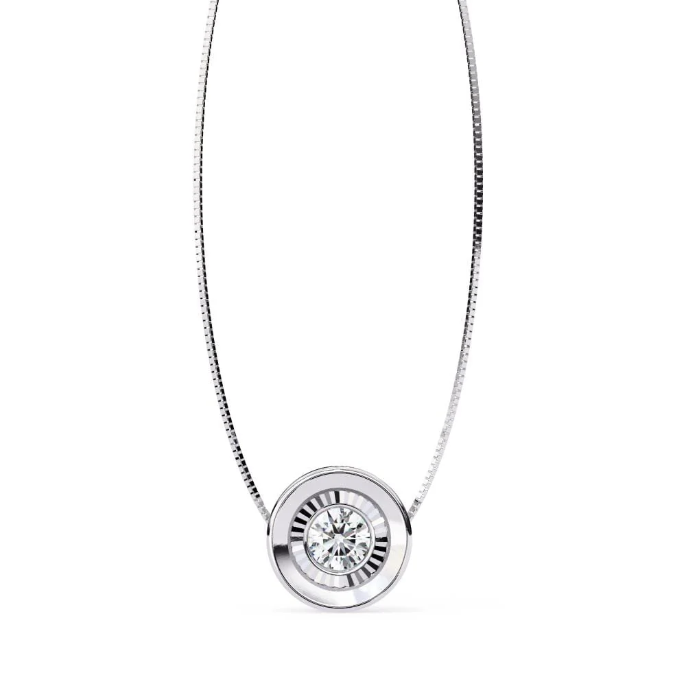 Round Unique Style Pendant with Chain - Image 3
