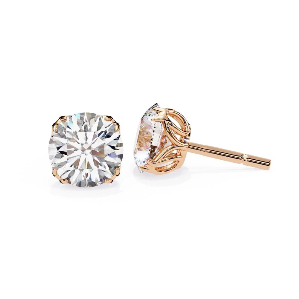 Round Unique Style Stud Earrings - Image 2