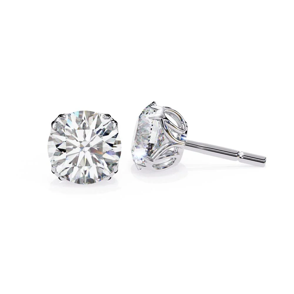 Round Unique Style Stud Earrings - Image 3