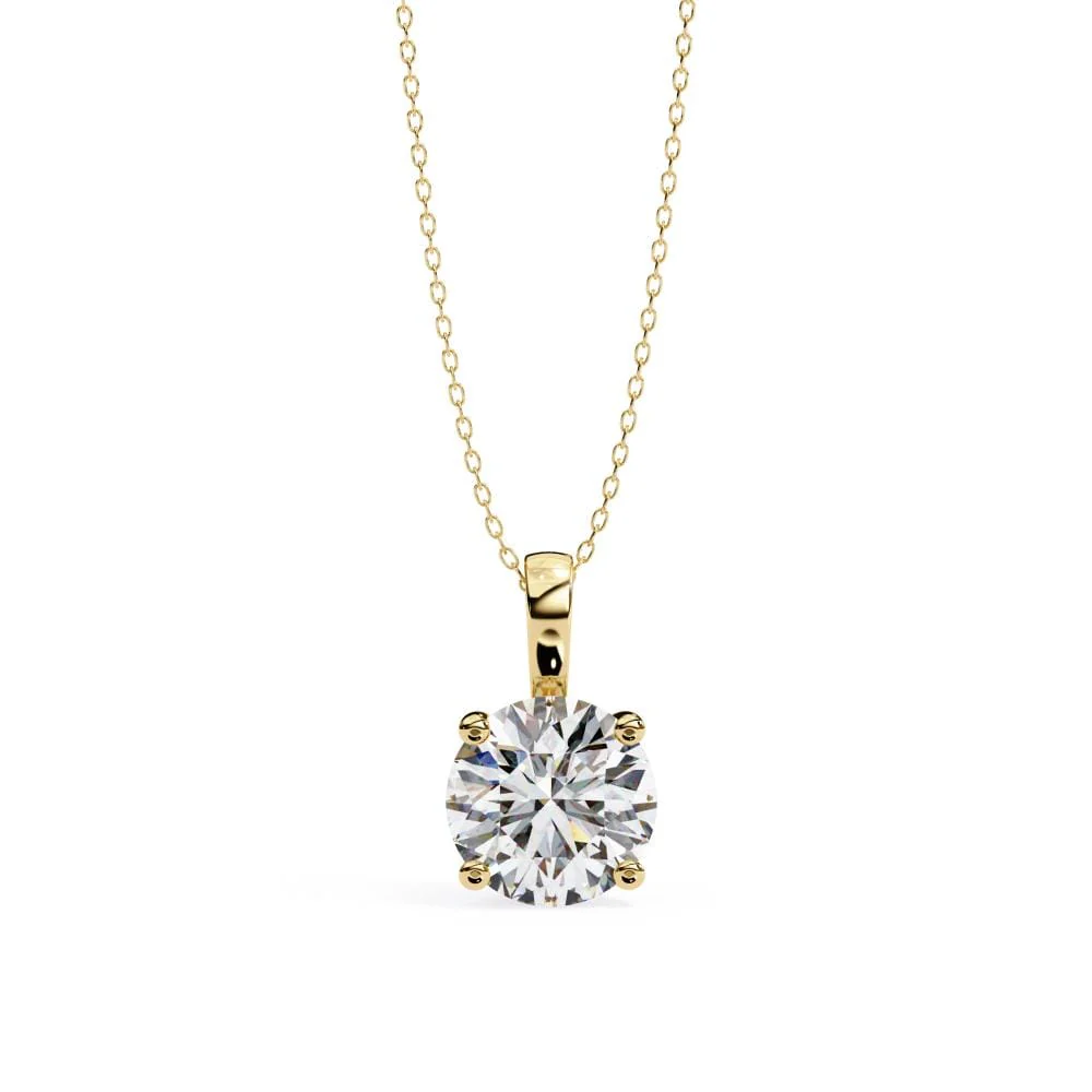 Round Vintage Style Pendant with Chain