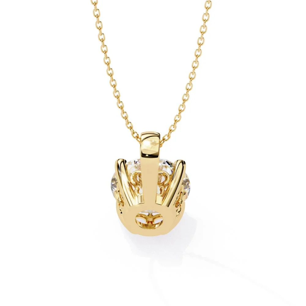 Round Vintage Style Pendant with Chain - Image 6