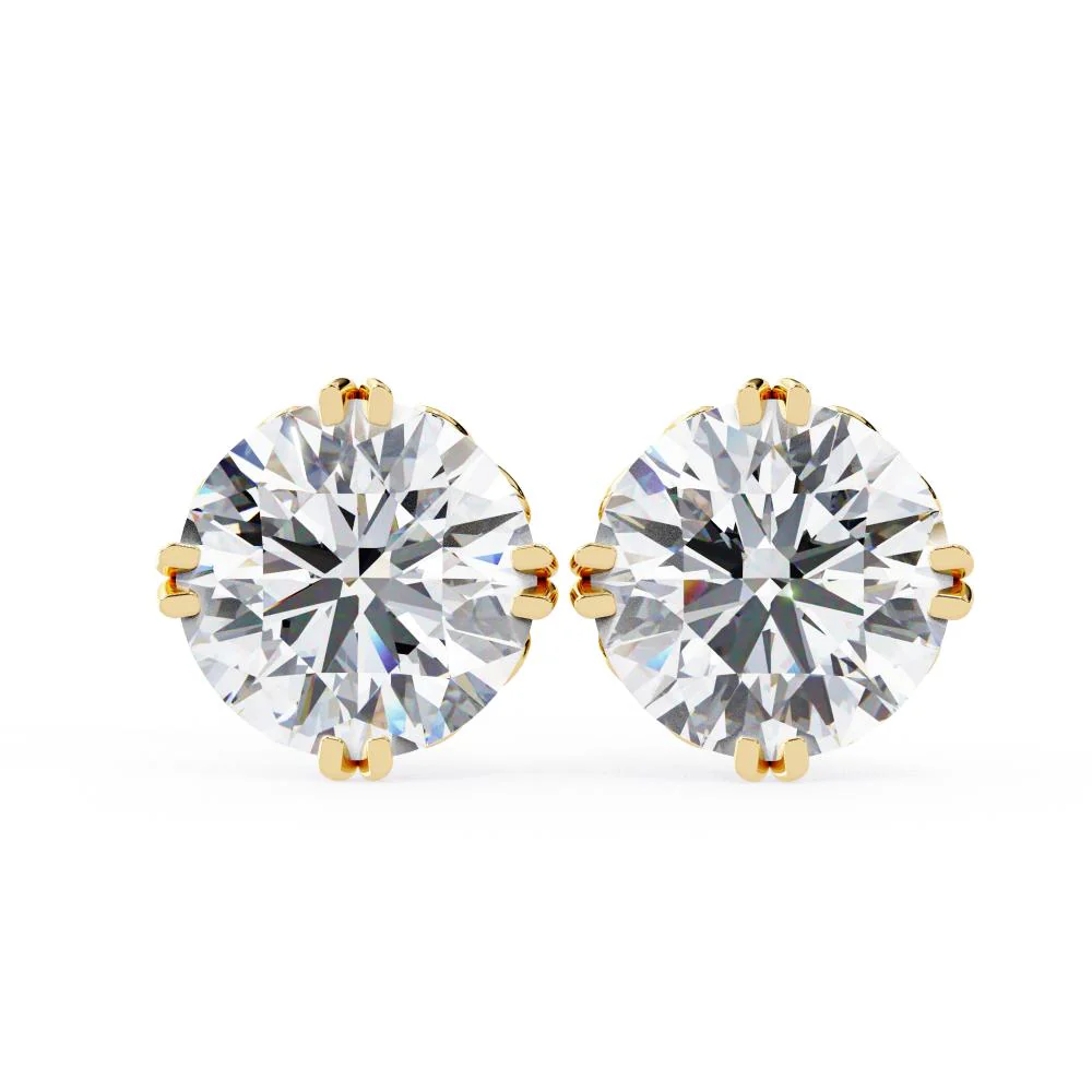 Round Vintage Style Stud Earrings - Image 5