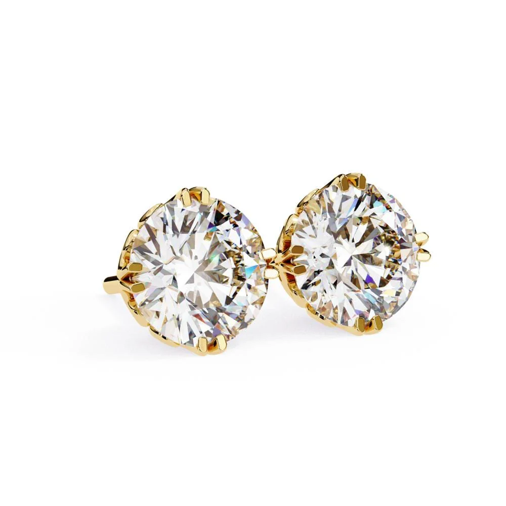 Round Vintage Style Stud Earrings - Image 6
