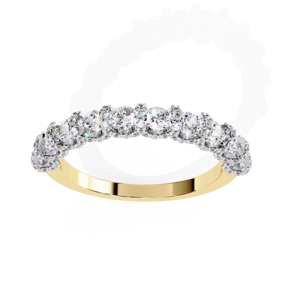 Round Vintage Style Wedding Band - Image 5