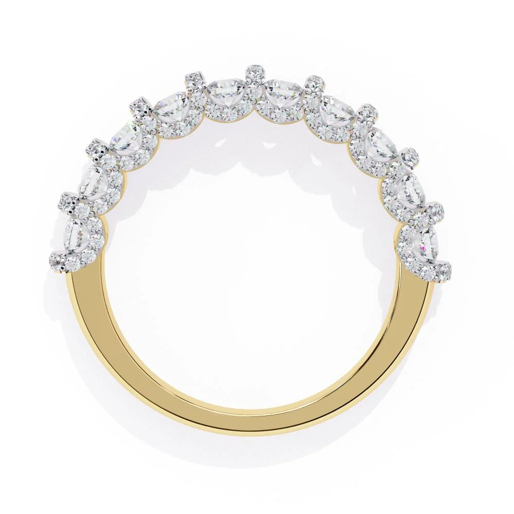 Round Vintage Style Wedding Band - Image 6