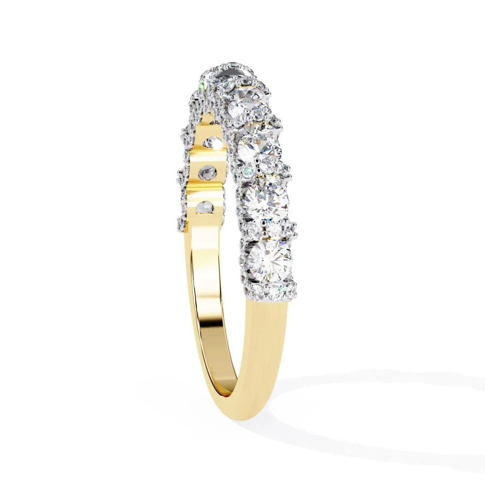 Round Vintage Style Wedding Band - Image 7