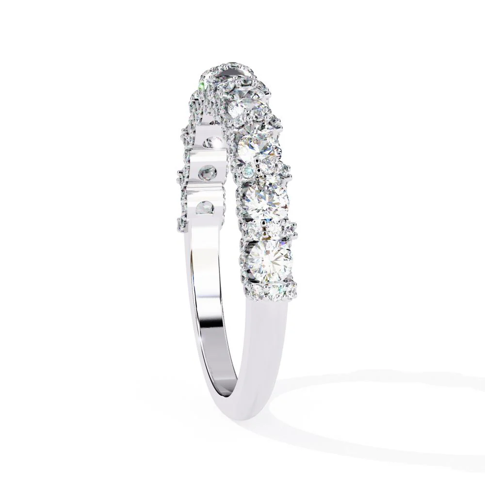 Round Vintage Style Wedding Band - Image 8
