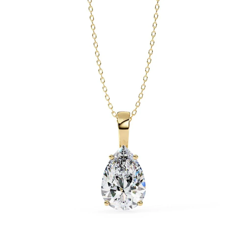 Teardrop Diamond Necklace - Image 2