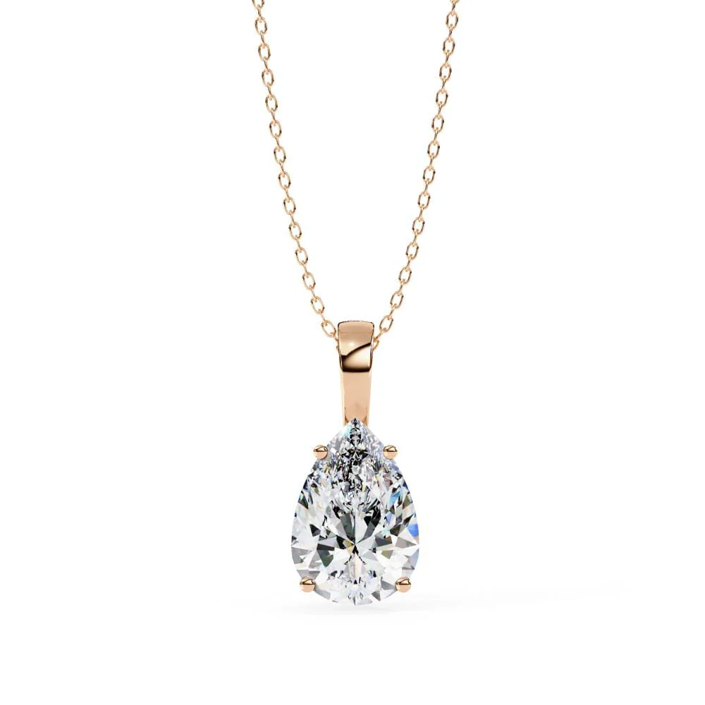 Teardrop Diamond Necklace - Image 3