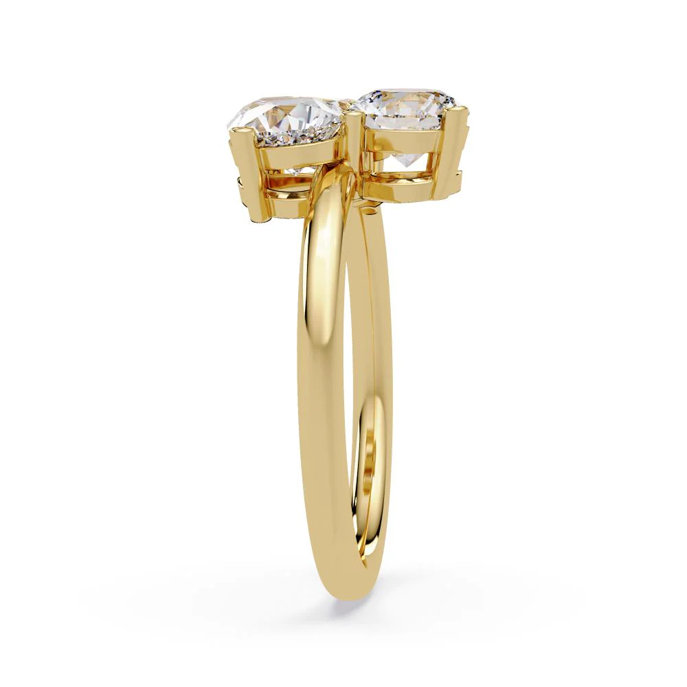 Toi et moi ring 3 stone Oval, Pear, Round - Image 4