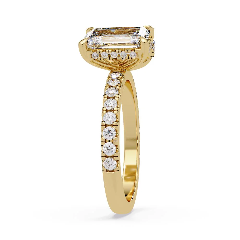 Toi et Moi Ring with Pave Band - Image 5