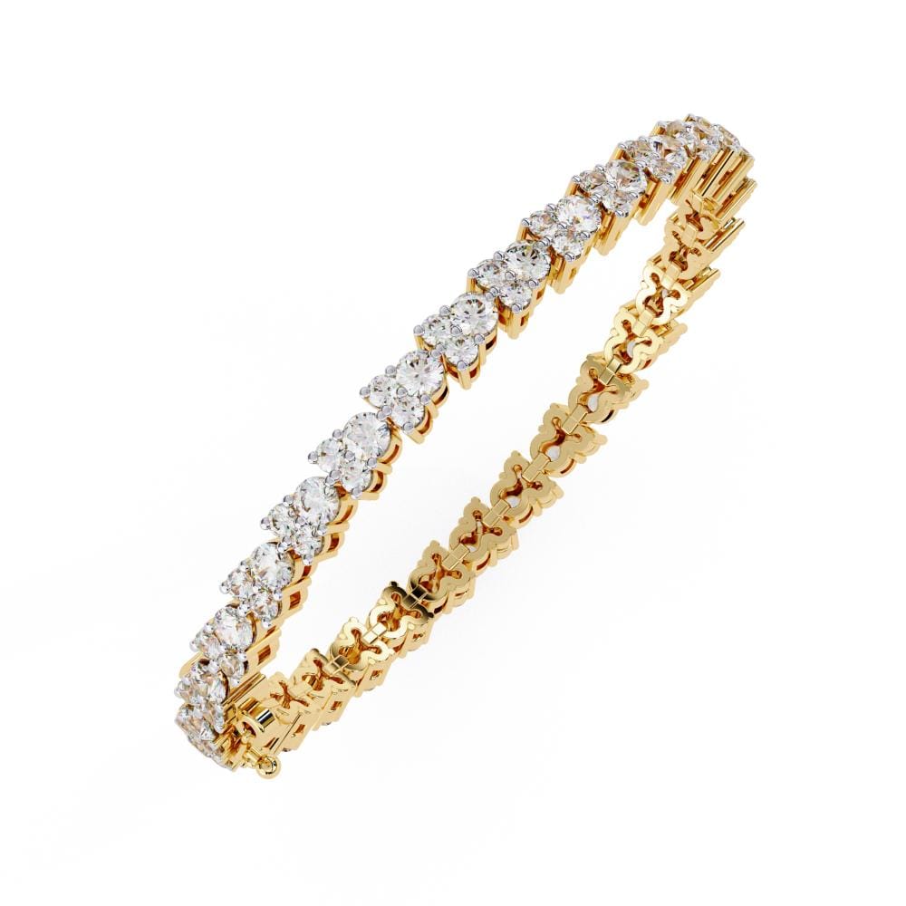 Trio Round Tennis Moissanite Bracelet - Image 4