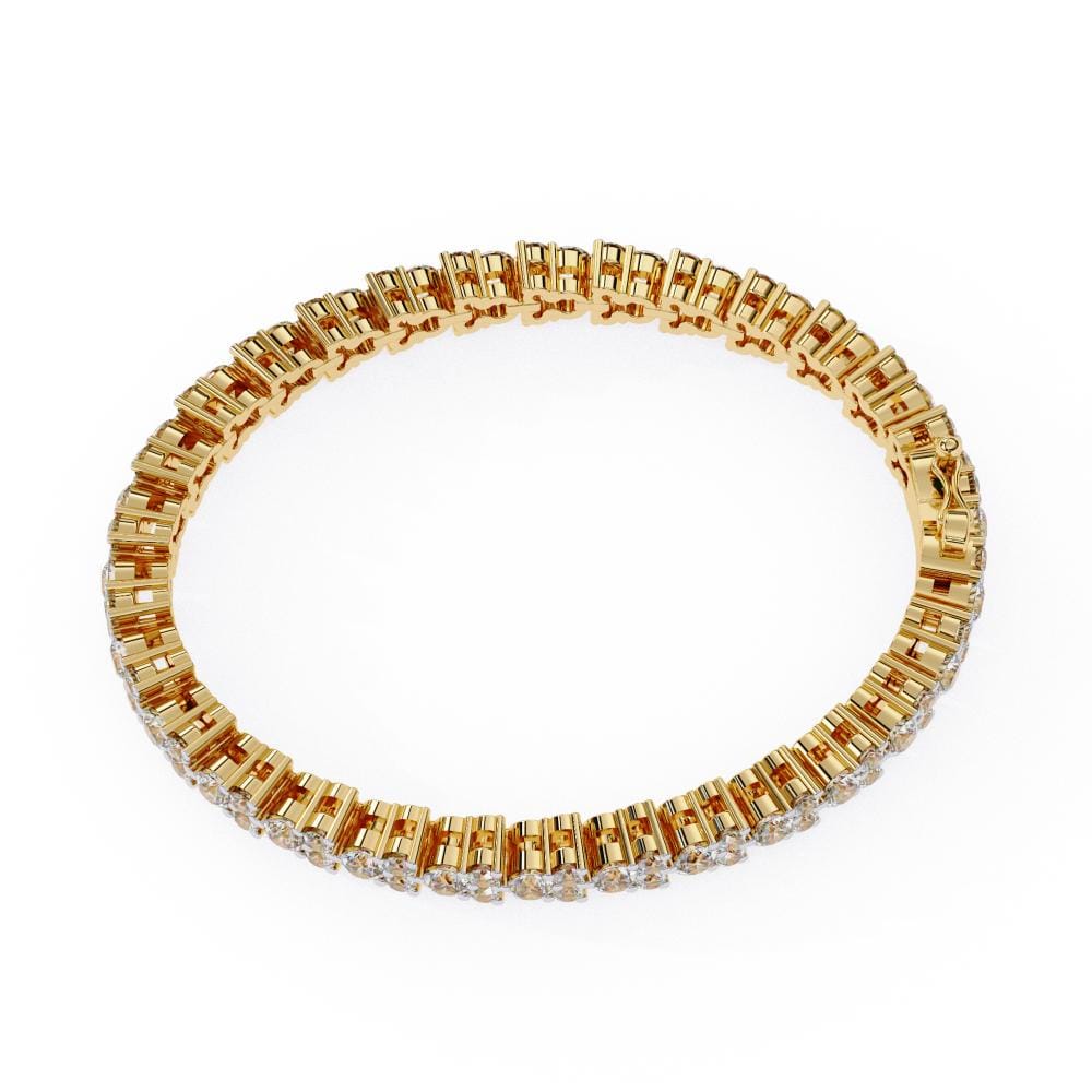 Trio Round Tennis Moissanite Bracelet - Image 5