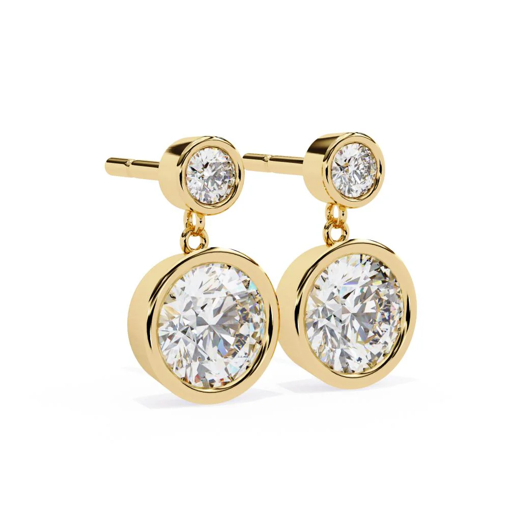 Two Stone Diamond Earrings - Image 6