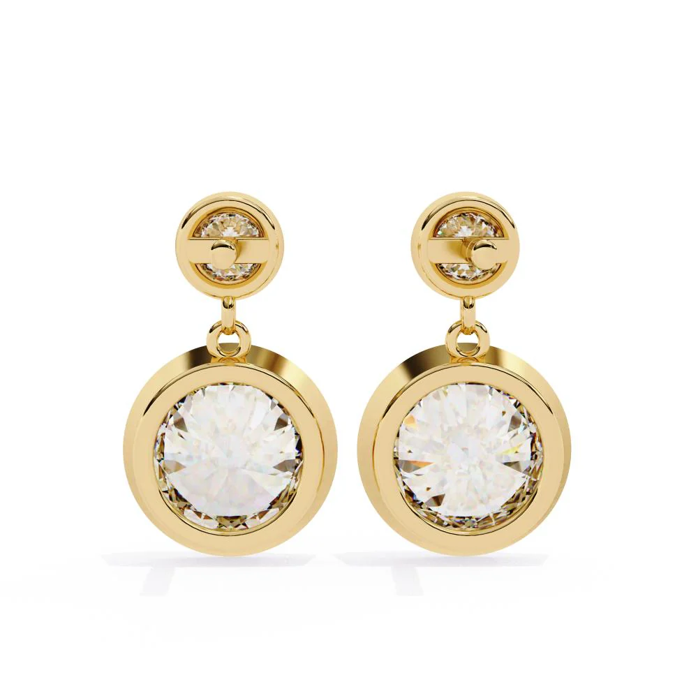 Two Stone Diamond Earrings - Image 7