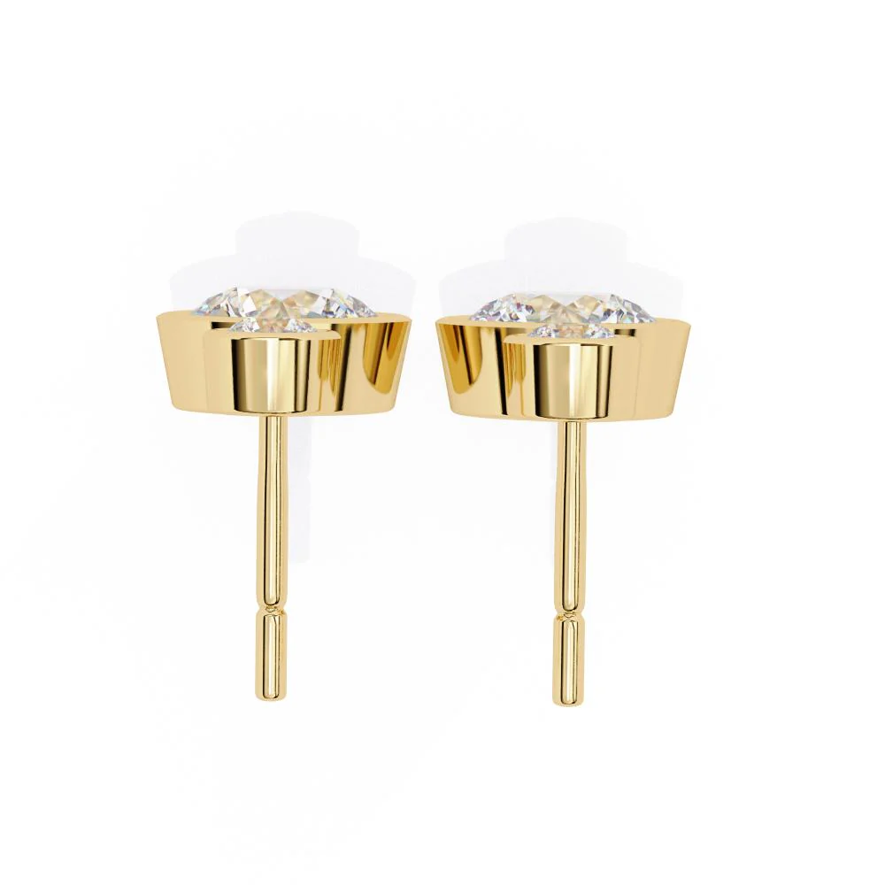 Two Stone Diamond Earrings - Image 8